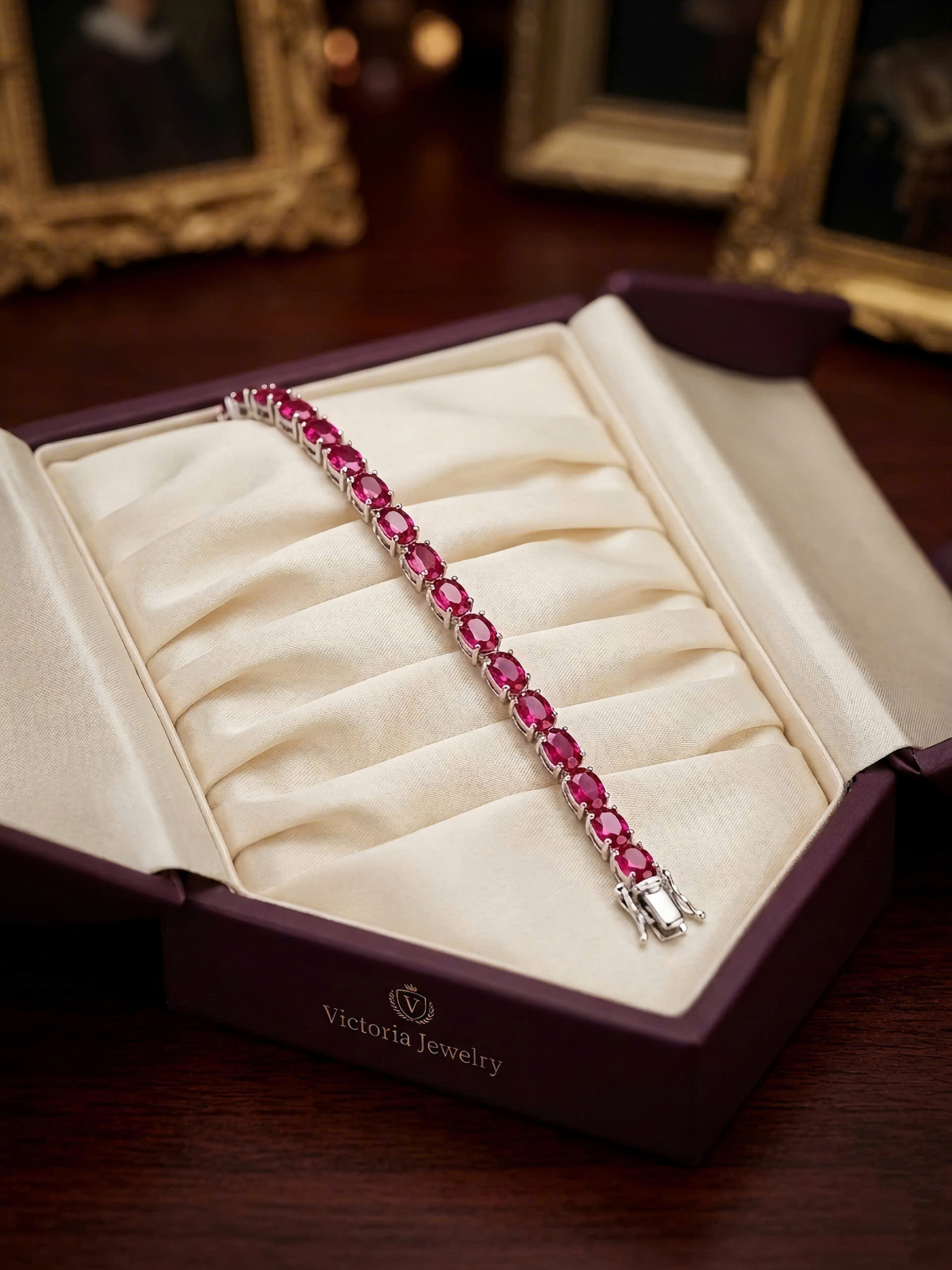 Lắc Tay Sapphire Hồng Royal Pink