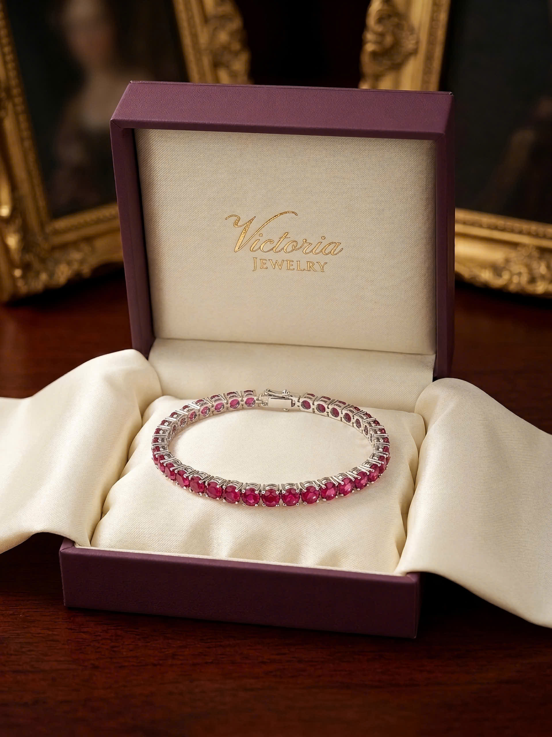 Lắc Tay Sapphire Hồng Royal Pink